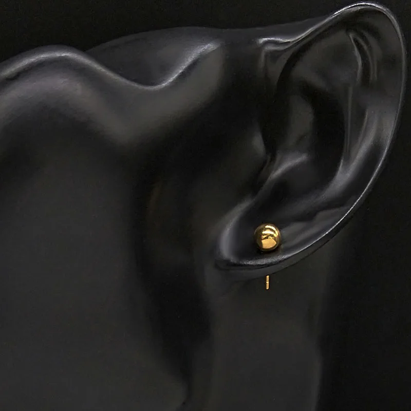 Женские круглые серьги из нержавеющей стали набор 6 пар серег золотого цвета E612879