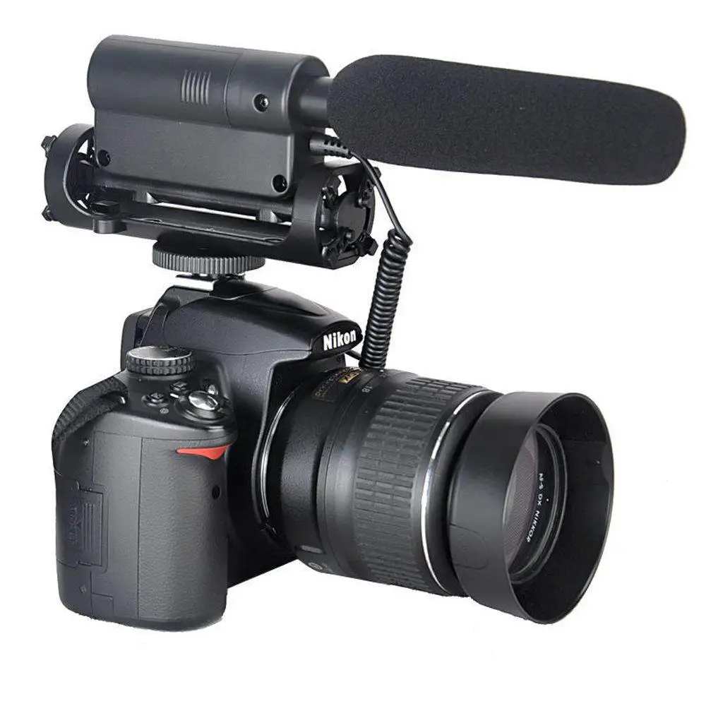BEESCLOVER TAKSTAR SGC-598 внешний стерео микрофон для интервью камеры Nikon/Canon/DV видеокамеры |