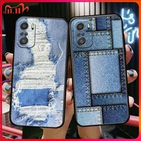 sexy jeans unisex for xiaomi redmi note 10s 10 9t 9s 9 8t 8 7s 7 6 5a 5 pro max soft black phone case