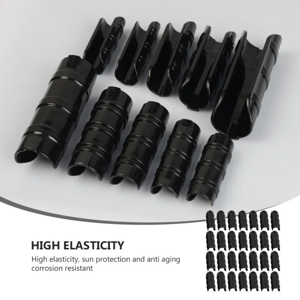 

30Pcs Durable Pipe Clamps for Outer Diameter 20mm Greenhouse Plant Stake (Black)