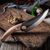 forged chef knife stainless steel butcher knife small scimitar special for skinning boning outdoor cooking meat cleaver knife
