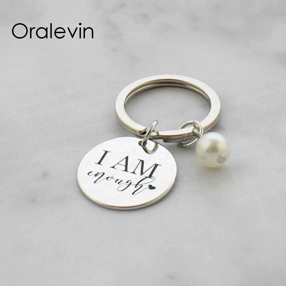 Я достаточно вдохновляющий ручной штамп гравировка гламур креативный кулон