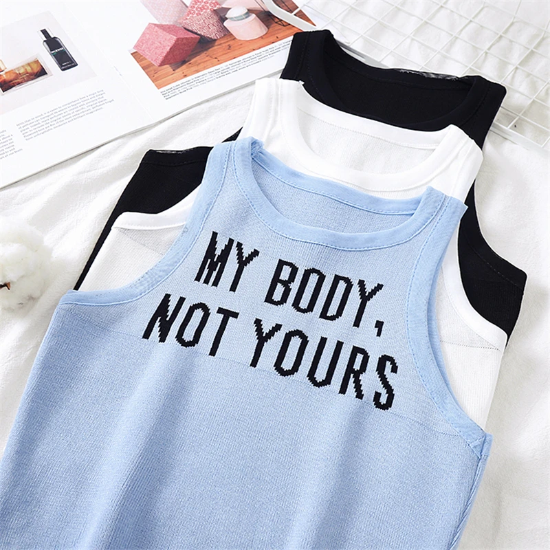 Летняя Новинка жилет без рукавов с надписью GLAUKE дышащий облегающий пупок