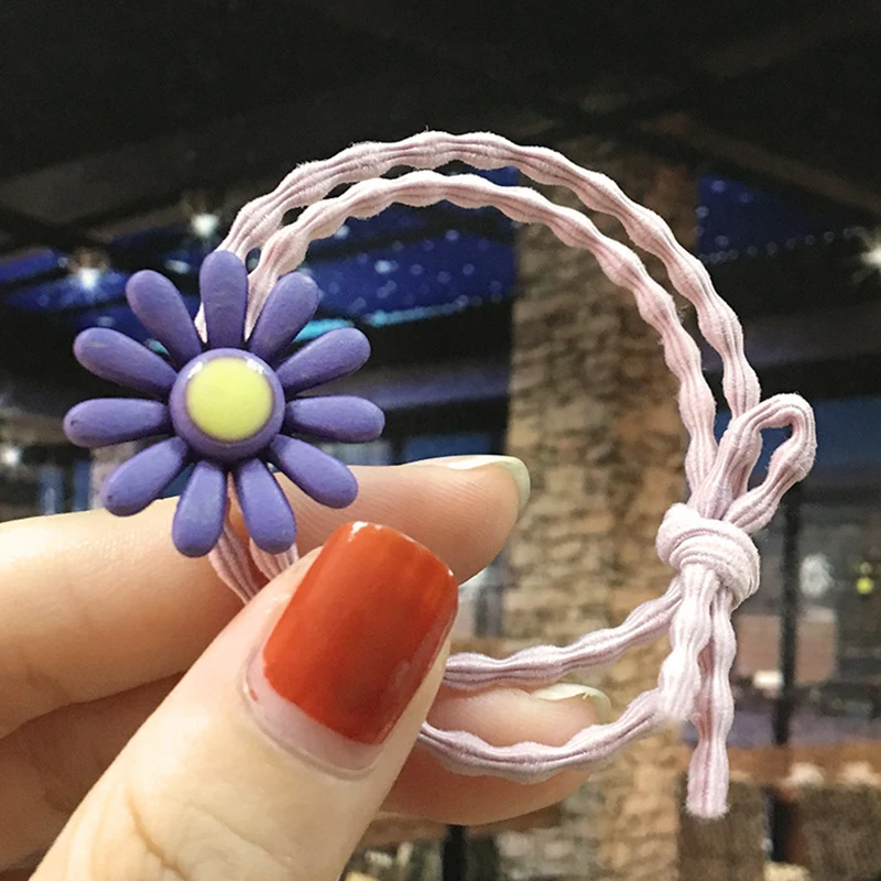 

Colorful Daisy Elastic Hairbands for Girls Fashion Women Scrunchie Gum for Hair Accessories Elastic Hair Bands