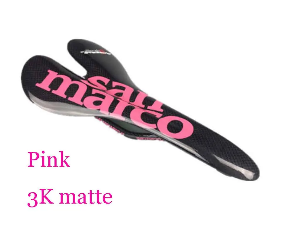 Pink matte Полностью углеродное волокно велосипедное седло 3K Блеск/матовая дорога горный велосипед переднее сиденье велосипеда седло - Цвет: Pink matte