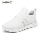 Кроссовки ONEMIX унисекс для фитнеса и йоги, прогулочная обувь, без шнуровки, эластисветильник кие, белые, повседневная обувь