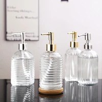400ml glass soap dispenser bathroom accessories shampoo bottle hair conditioner shower gel manual press dispenser nordic bottle