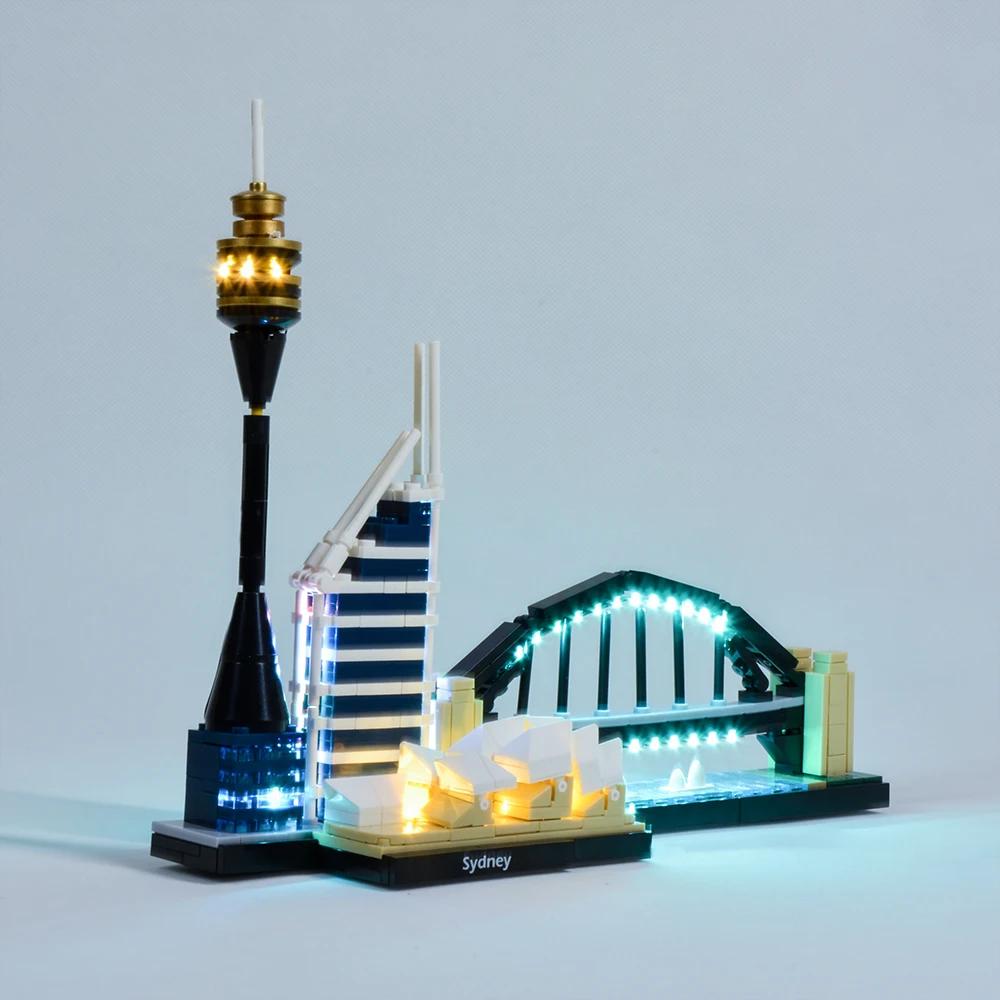 Juego de luces LED para 21032, arquitectura icónica, Skyline, Sídney, bloques de construcción no incluidos