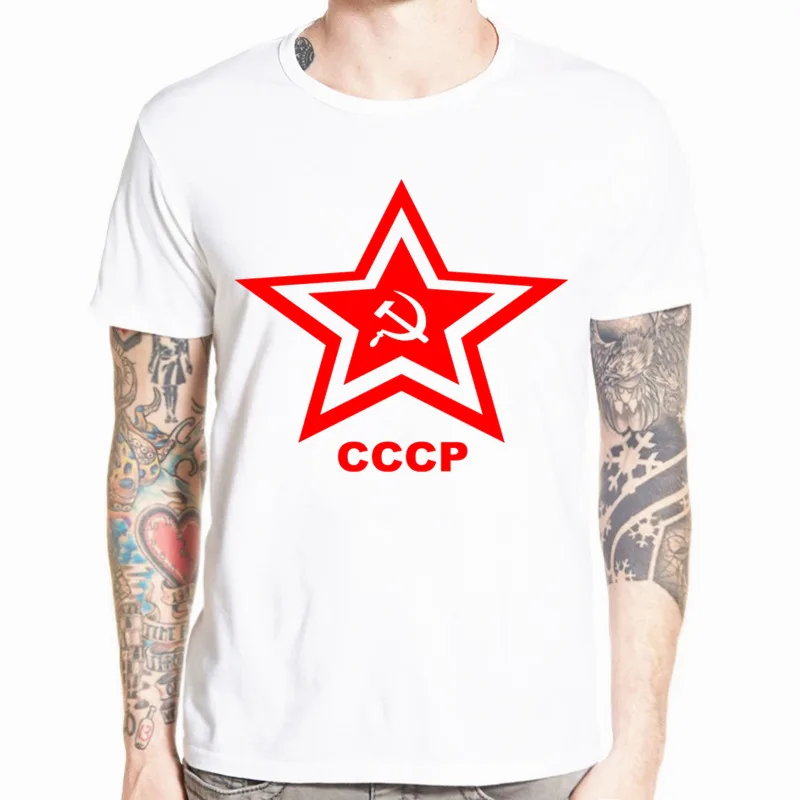 CCCP футболка Гагарина дизайн новая мужская футболка с коротким рукавом летняя крутая мужская одежда с круглым вырезом HCP875 - Цвет: HCP4125B
