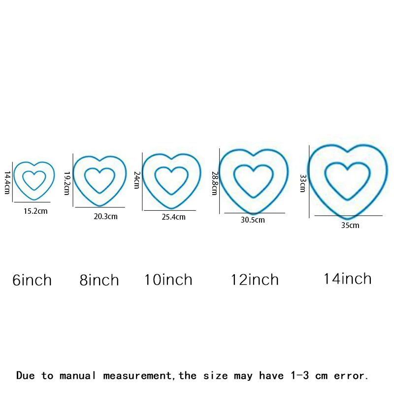 

Heart Shape Cake Mold PET Plastic Cake Decorating Tools Confeitaria Maker Useful Baking Accessories 6/8/10/12/14inch