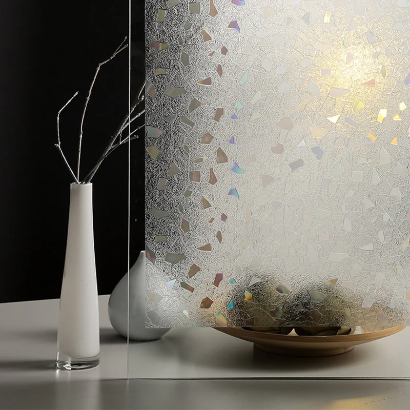 Статическая липкая стеклянная пленка длиной 100 см 3D лазерный камень частная