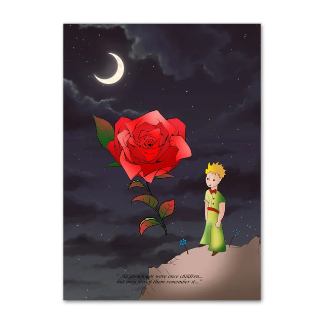 Алмазная вышивка сделай сам постеры с изображением Маленького принца розы