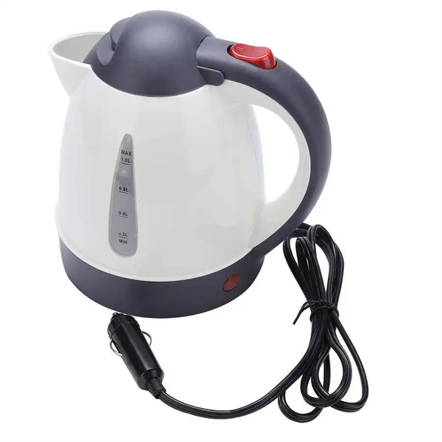 

Car Electric Kettle 1L Large Capacity Portable Travel Water Boiler Car Truck Travel Coffee Heated Tea Pot 12V