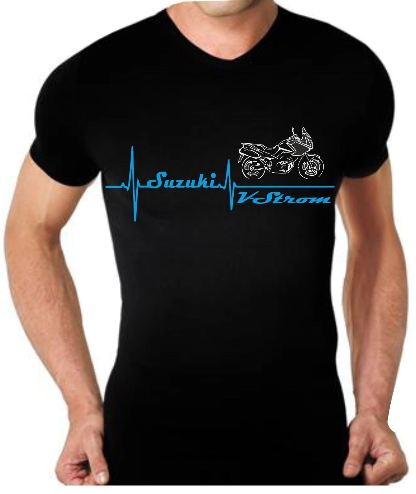 Maglia Per Moto SUZUKI VSTROM Battito Cuore мужская стильная футболка V STROM Maglietta| |
