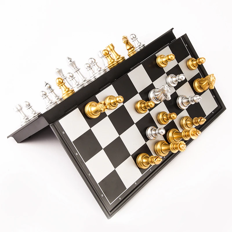 Magnetic Board Games Large Chess Set For Match Travel Go Game Portable Plastic With Chessboard 32 Pieces | Спорт и развлечения