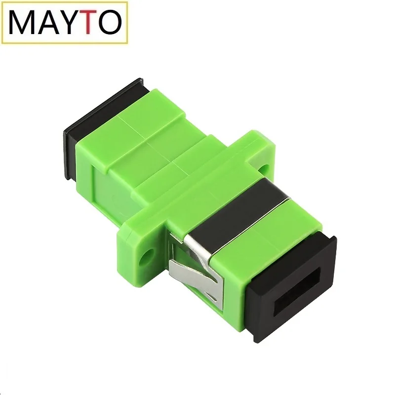 

Free Shipping Wholesale 50 Pcs SC APC Fiber Optic Connector Adapter Flange Singlemode Simplex Coupler