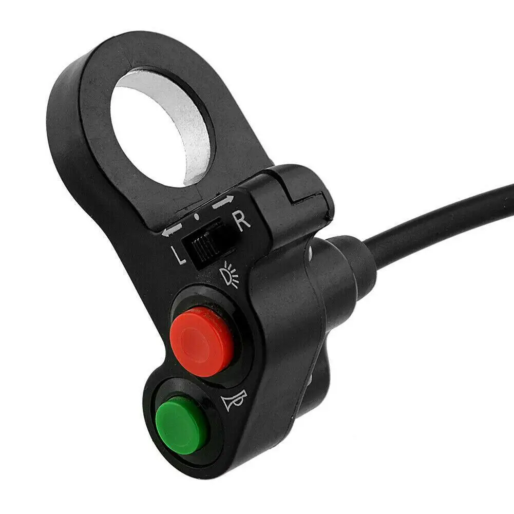 

Motorcycle Handlebar Switch Scooter Horn Turn Signals On/Off Button Electric Accessories Modified Three-function Turn Headlight