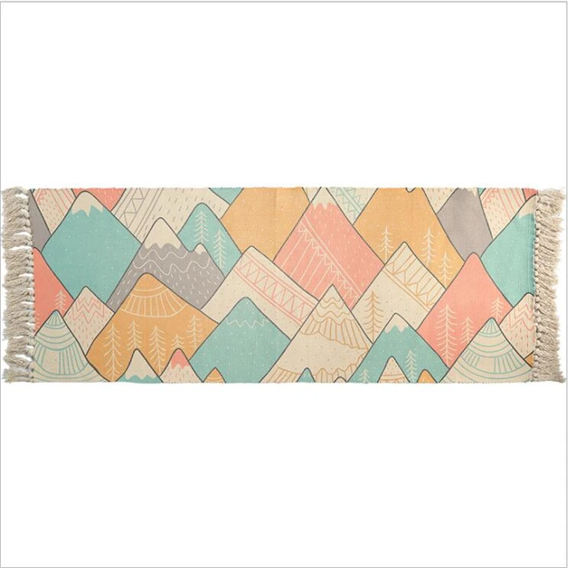Мягкие хлопковые Изящные Коврики для спальни гостиной детские коврики стола