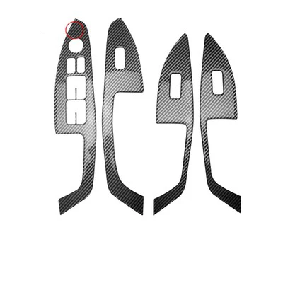 4 шт. внутренний из настоящего углеродного волокна переключатель окна Крышка