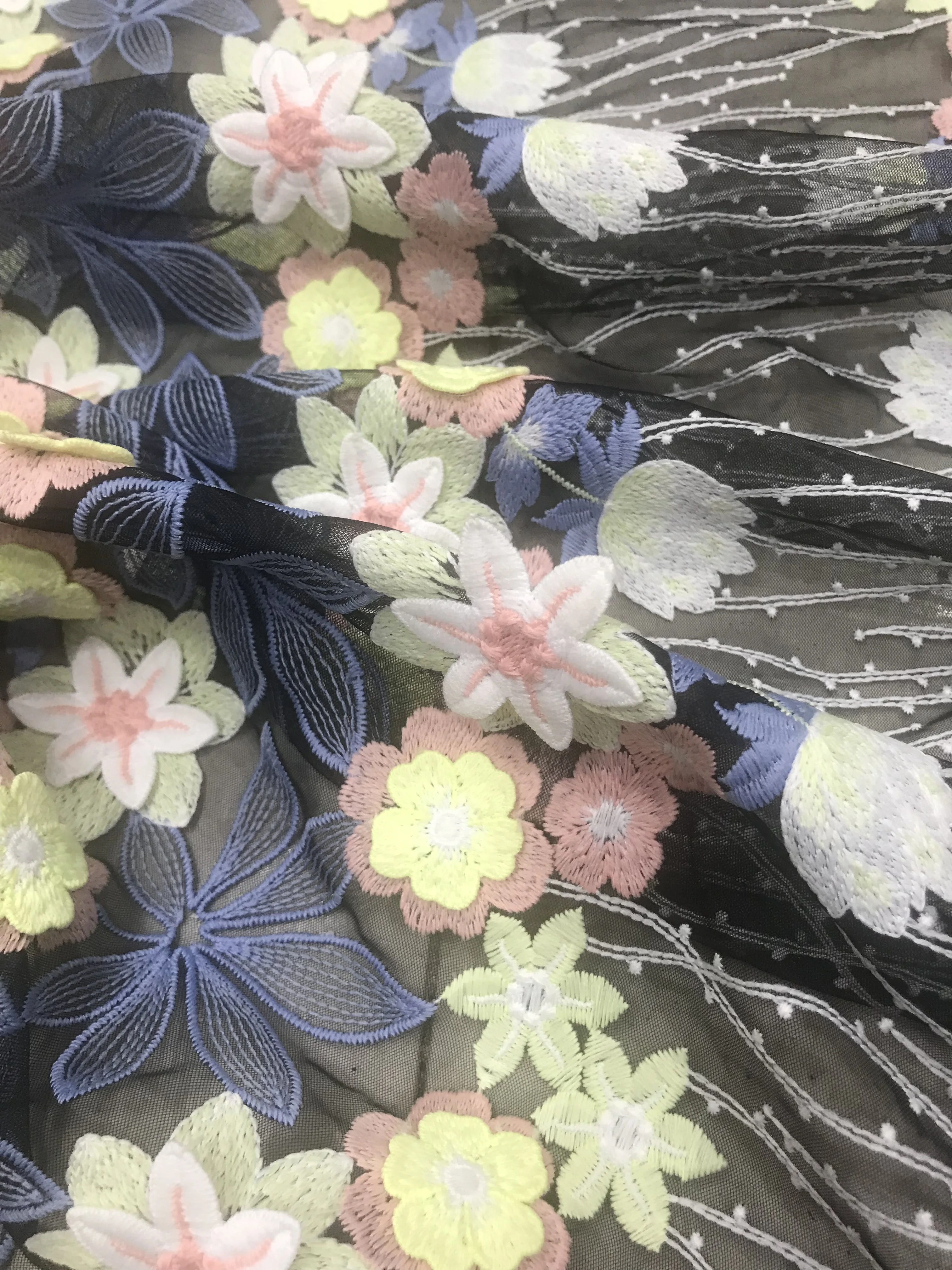 

french tulle lace fabric embroidered African net lace fabric wholesale SYJ-328816 high quality for Nigeria wedding