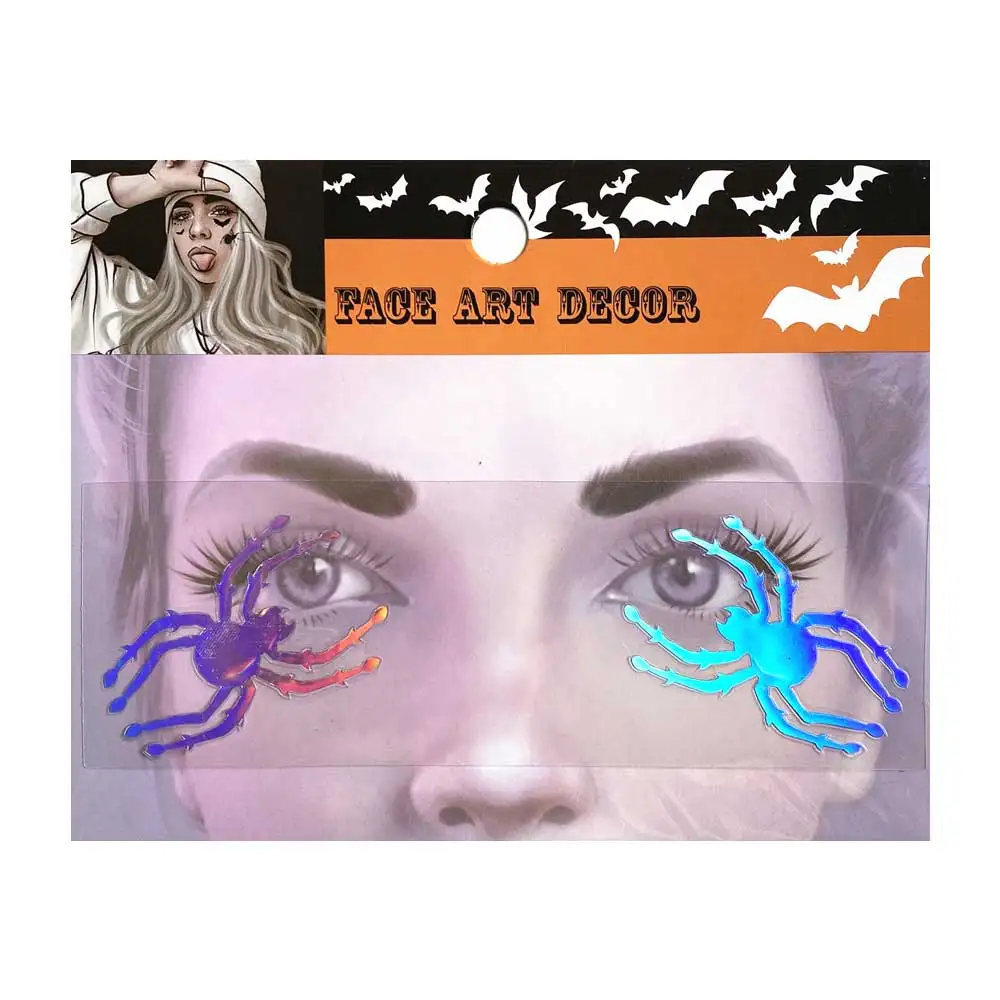 FL3 1 шт. Лазерная подводка для глаз на Хэллоуин кружева лица наклейка макияжа с