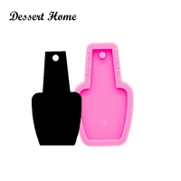 dy0343 shiny nail polish bottle mold resin craft silicone mould for epoxy resin keychain molds diy resin jewellery making