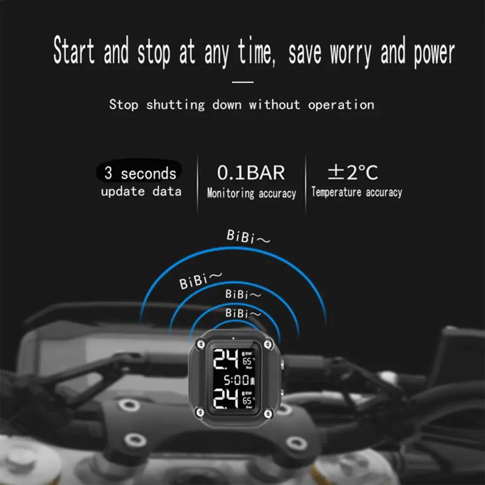 

Smart Car TPMS Tyre Pressure Monitoring System Solar Power Digital LCD Display Auto Security Alarm Systems Tyre Pressure