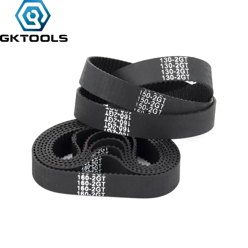 Ремень ГРМ GKTOOLS для 3D принтера GT2 ширина 10 мм замкнутая петля резина 2GT длина 100 110 120