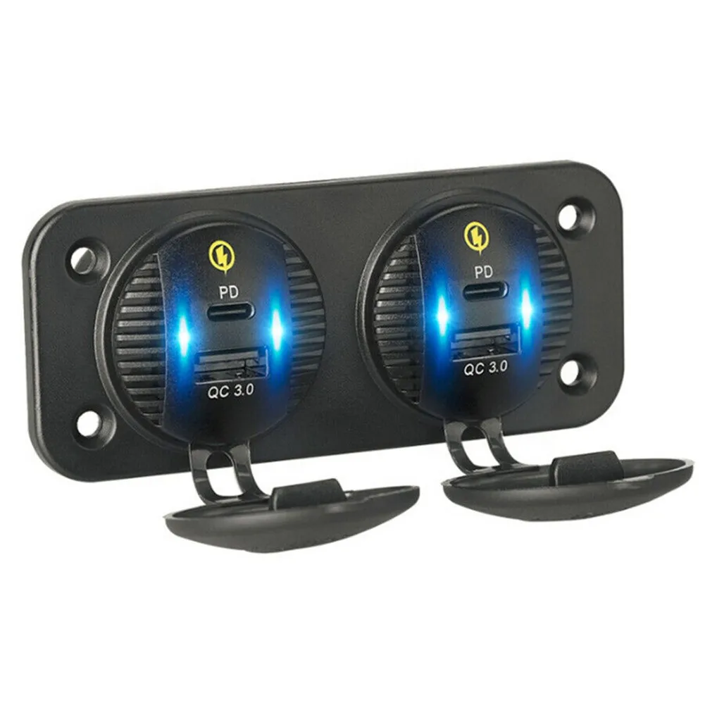 

Phone Fast Adapter Car USB Charger Socket 1pcs ABS Charging Safety Panel