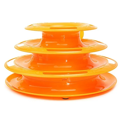 Pet Toy Games Funny Interactive Trilaminar Disk Plate Ball Cat Kitten Play Teaser Perfect for your pet daily play entertainment | Дом и сад