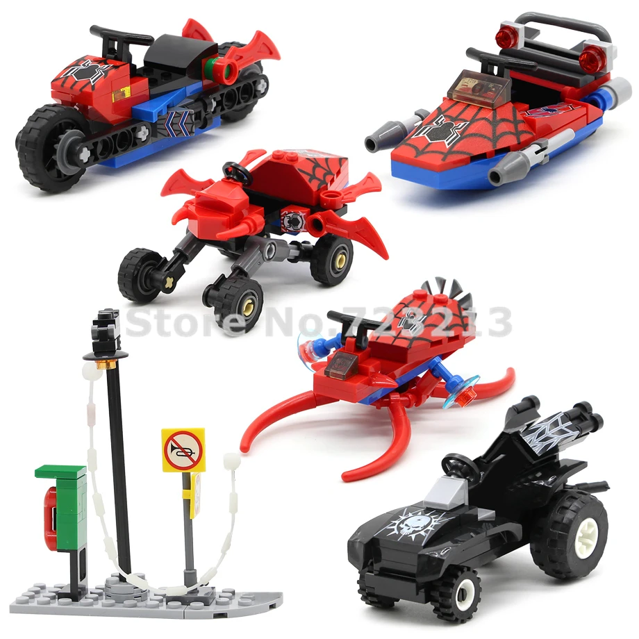 Одиночный мотор-набор из комиксов авиационная станция модель паука автомобиля