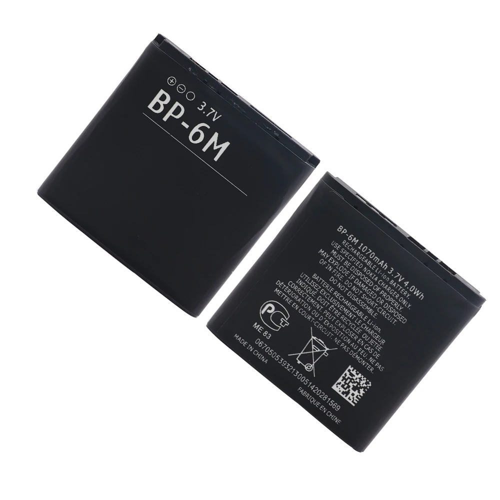 Перезаряжаемые 3 7 V 1070 мА/ч литий Батарея BP-6M для Nokia N73 N77 N93 N93S 3250 6151 6233 6234 6280 6282 6288 6290