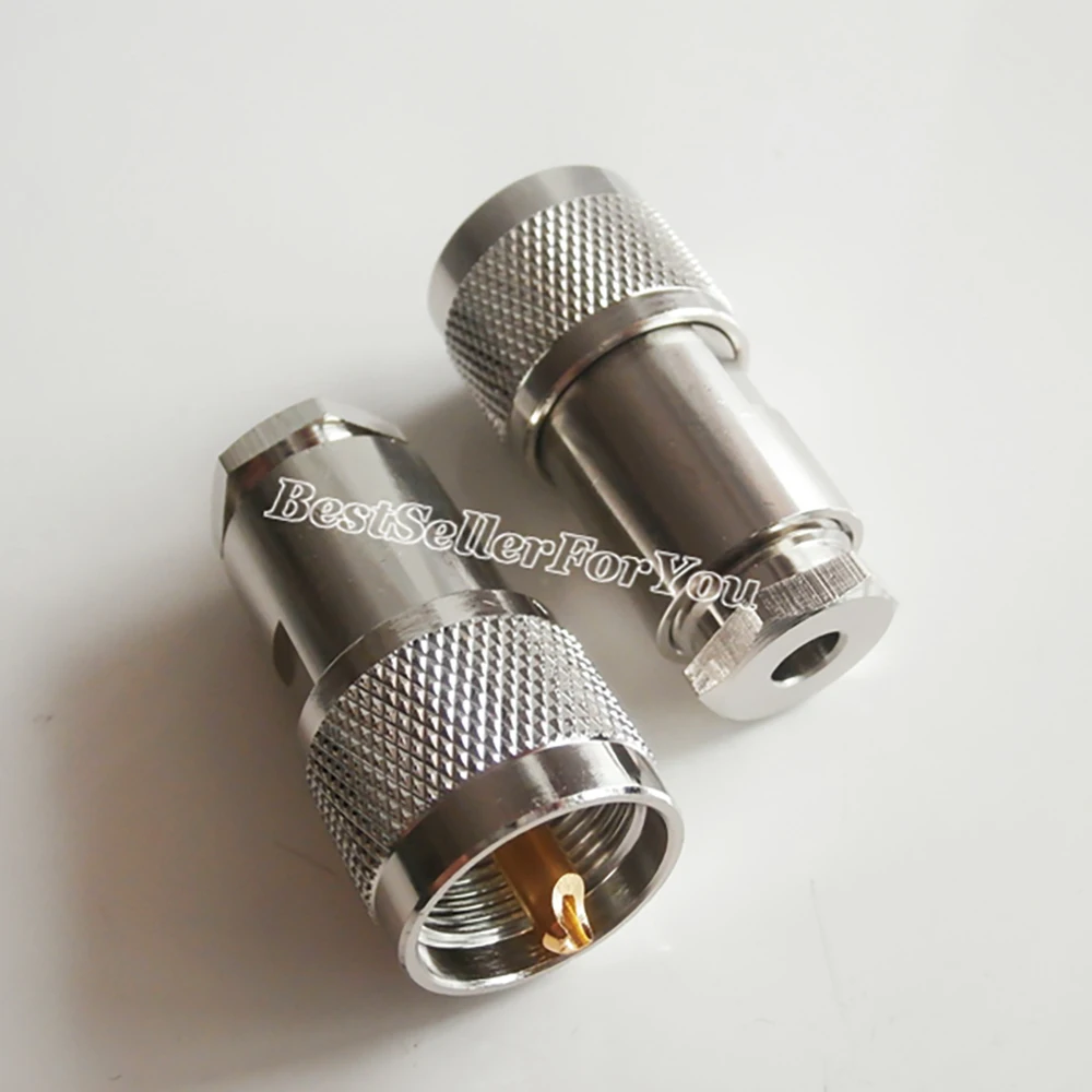 10 шт. УВЧ штекер PL259 PL 259 зажим для RG58 RG400 RG142 LMR195 прямой радиочастотный