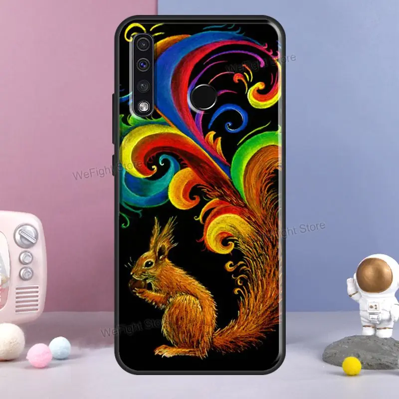 Чехол с мультяшными животными белкой для Huawei P Smart 2019 Nova 5T P40 P20 P30 Pro Honor 50 9S 8S 8A 8X 9X 10i |