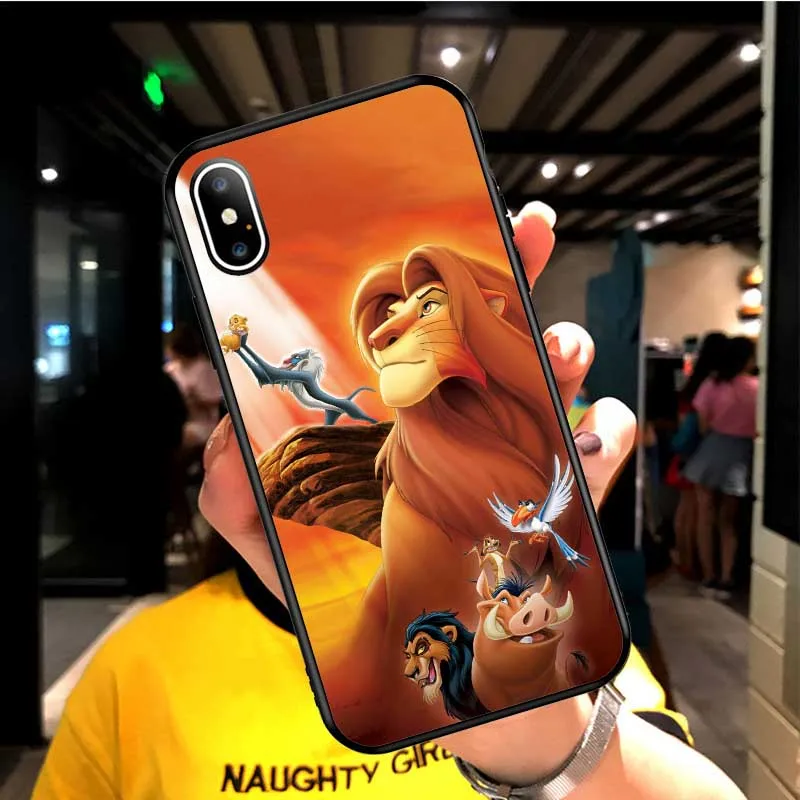 Король Лев nala Simba timon мягкий силиконовый черный чехол для телефона чехол для iPhone 5 5S SE 6 6s Plus 7 8 plus X Xs XR max Coque - Цвет: TPU