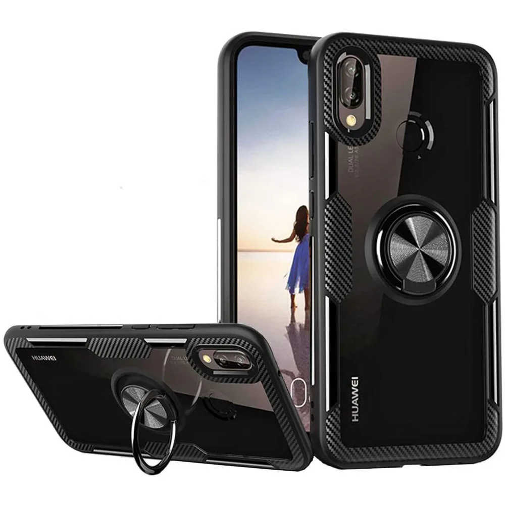 Чехол для телефона Huawei P20 Lite с подставкой и кольцом держателем мальчиков Тонкие