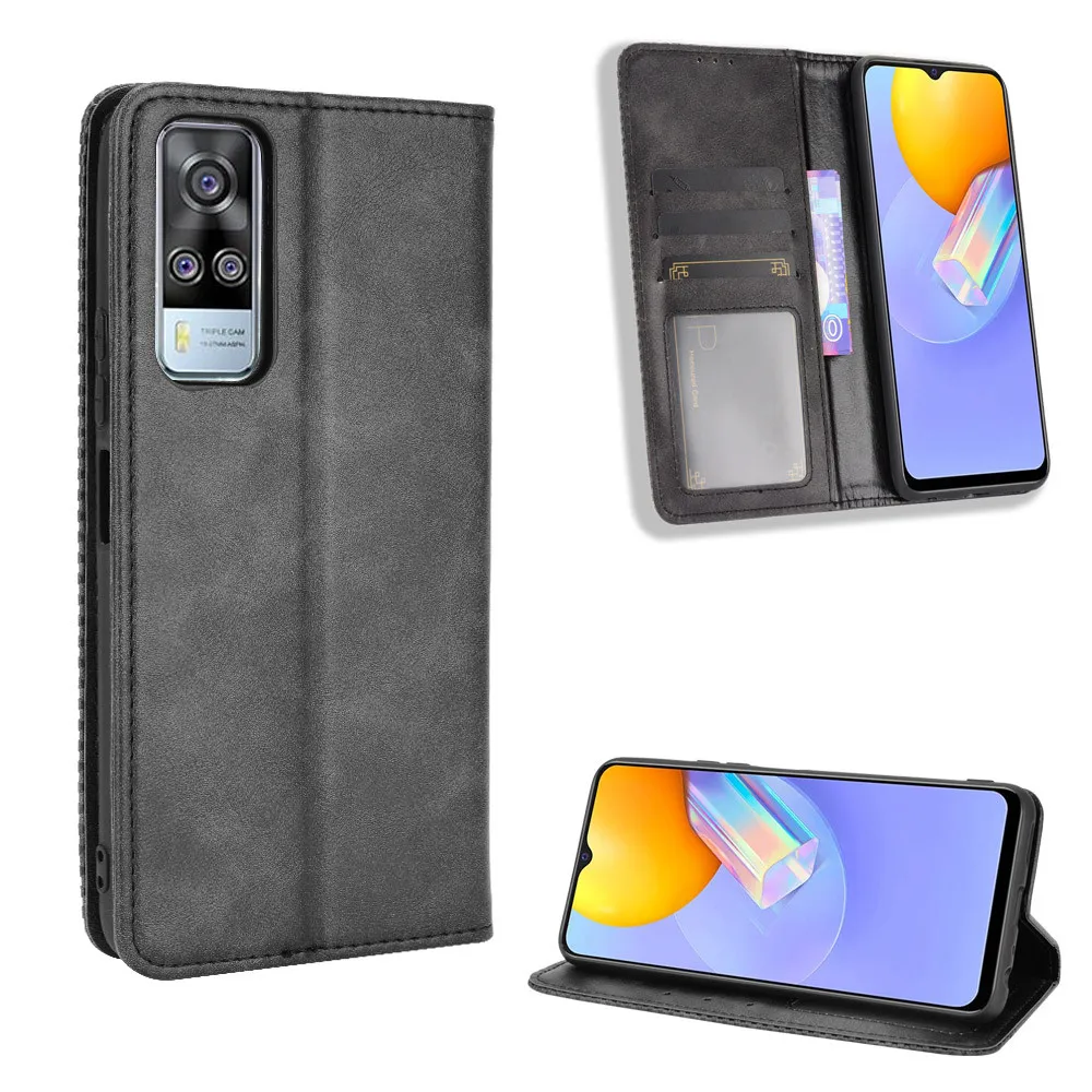 

For Vivo Y31 Case Luxury Flip PU Leather Wallet Magnetic Adsorption Case For BBK vivo Y31 Y 31 vivoY31 Phone Bag