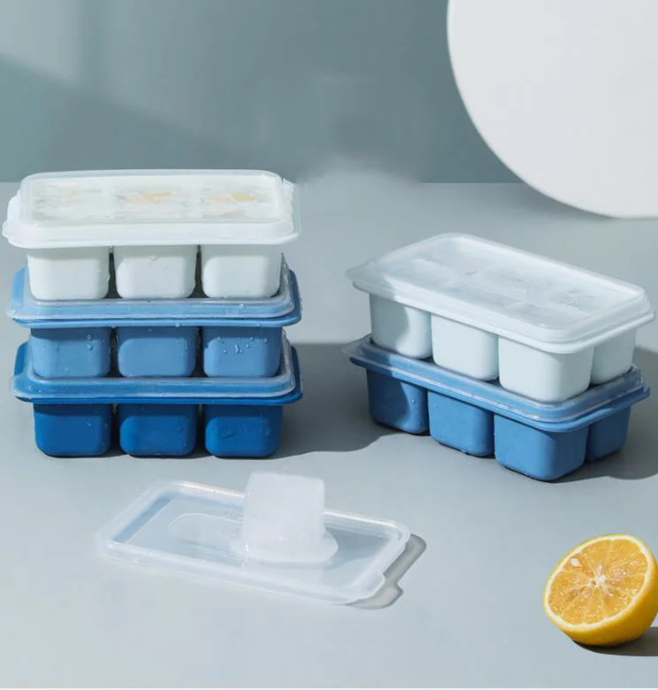 

Silicone Ice Tray Frozen Ice Cube Box Ice Cube Mold Household Homemade Ice Tray Ice Maker Ice Making Quick-freezing Artifact