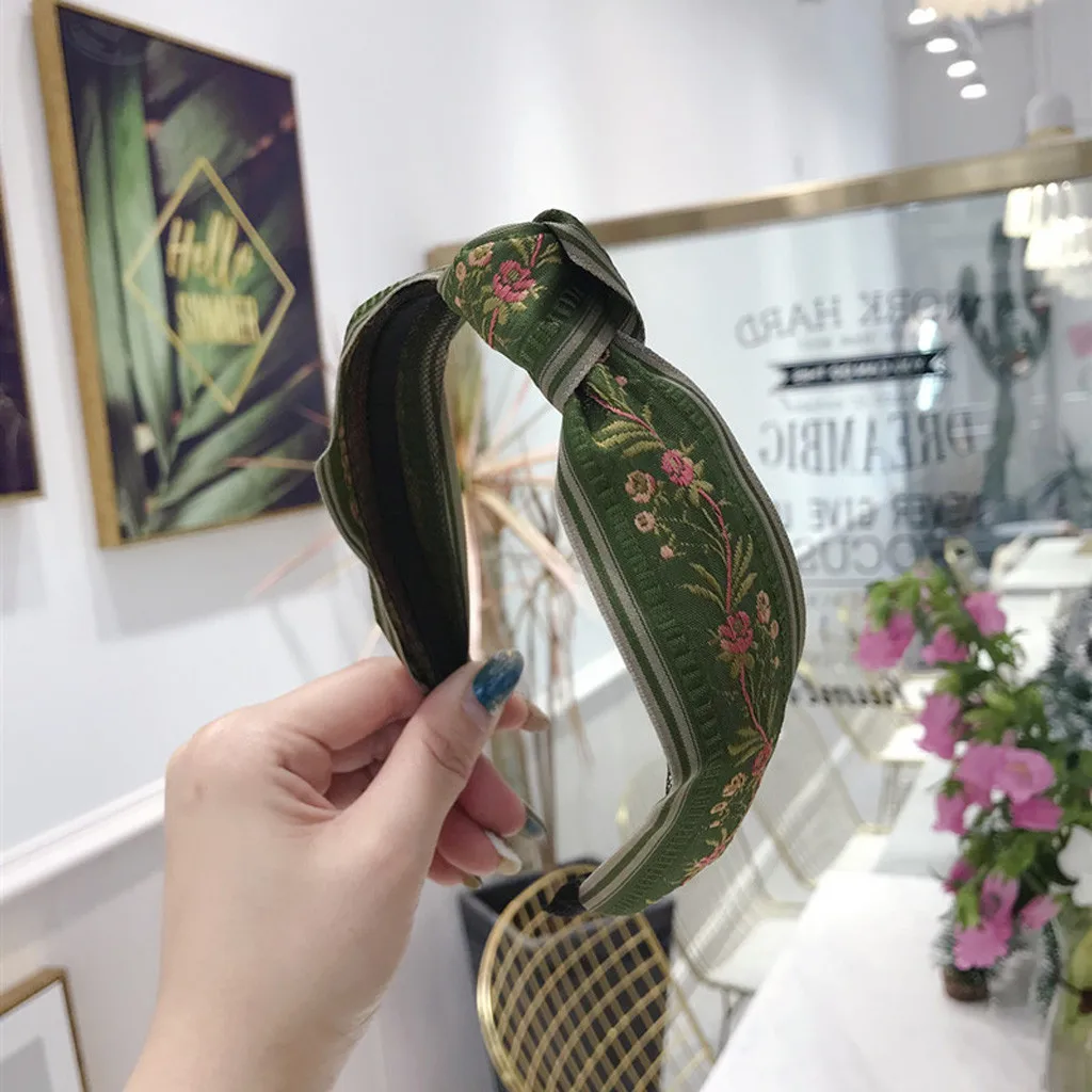 Женский обруч для волос с цветочной лентой повседневный в стиле Харадзюку