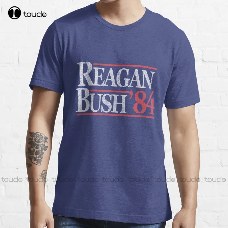 

New Vintage Reagan Bush 1984 T-Shirt T-Shirt Men'S Athletic Shirts & Tees Cotton Tee Shirt S-5Xl