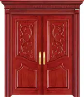 Luxury Carving Designs Thailand Oak Interior Single Solid Wood Door Entry Doors C002