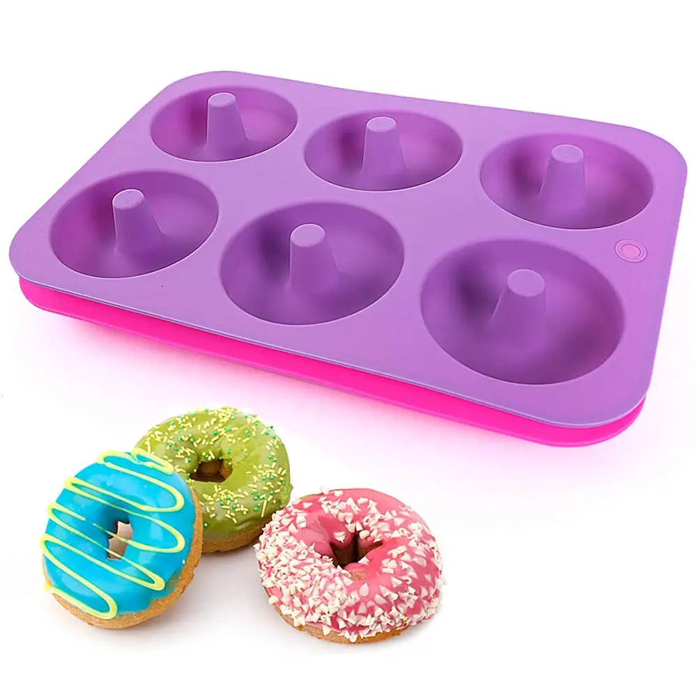 

Cake Mold Bakeware Silicone Non-Stick Baking Pastry Tools Donut Pudding Jelly Fondant Orange Blue Purple Red Kitchen accessories