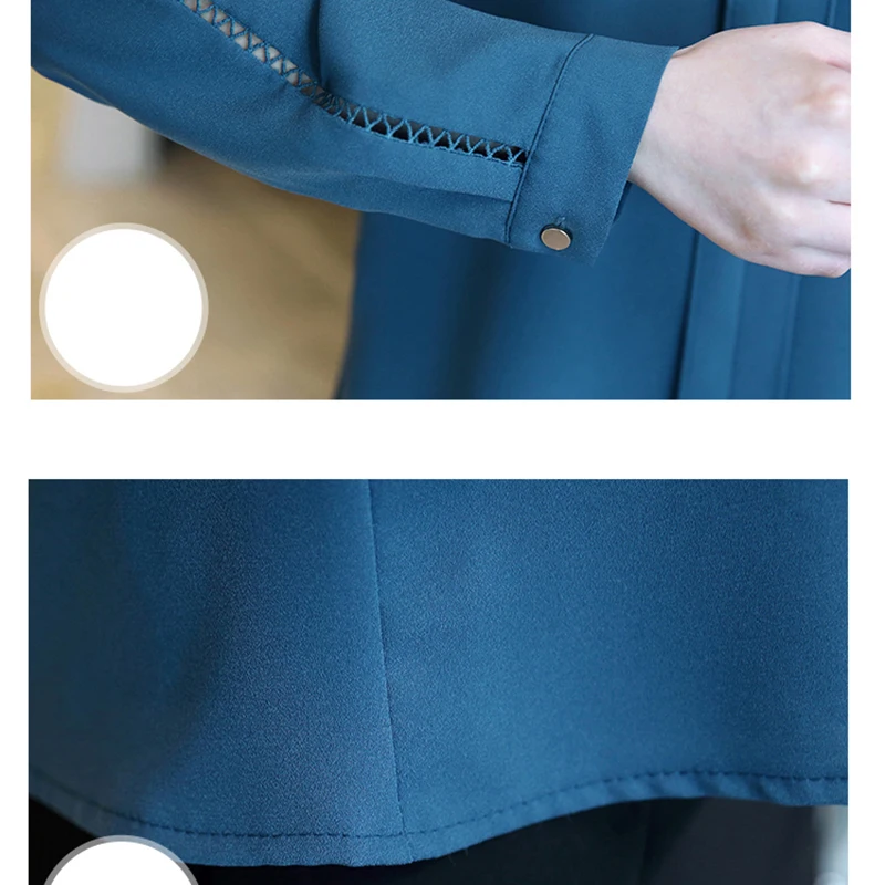 

Autumn Long Sleeve Shirts Women 2021 Casual Solid Chiffon Womens Blouses Office Lady Pullover Women Blouses Blusas De Mujer 0913