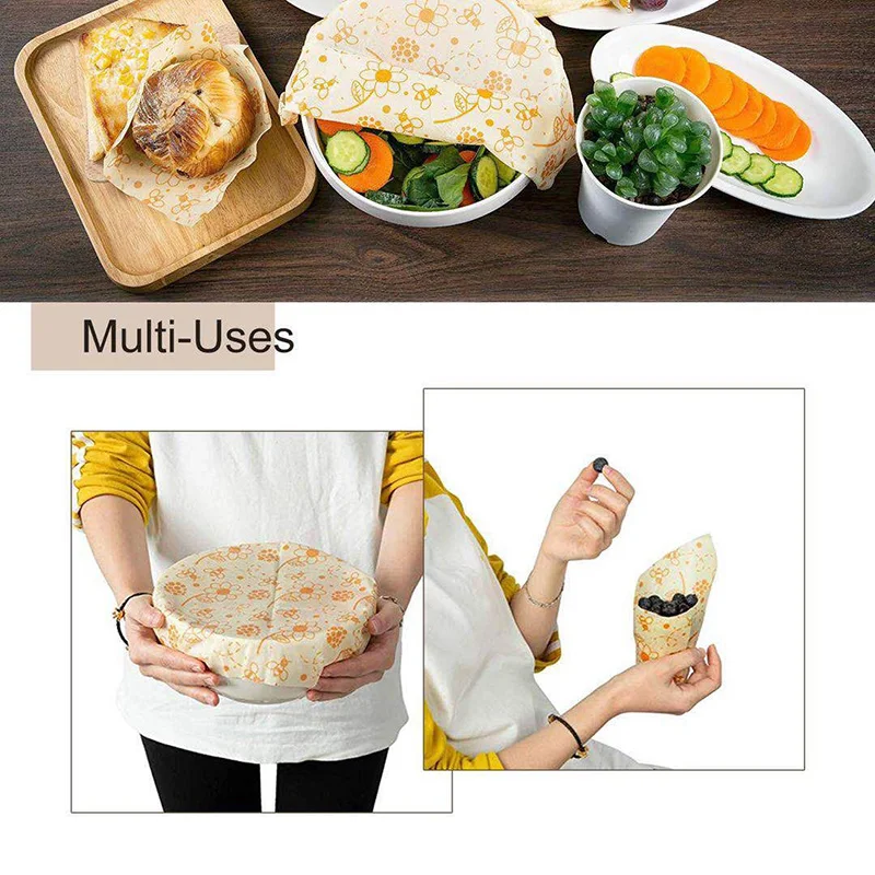 Комплект из 3 х предметов детский новый многоразовый пчелиный воск Обёрточная