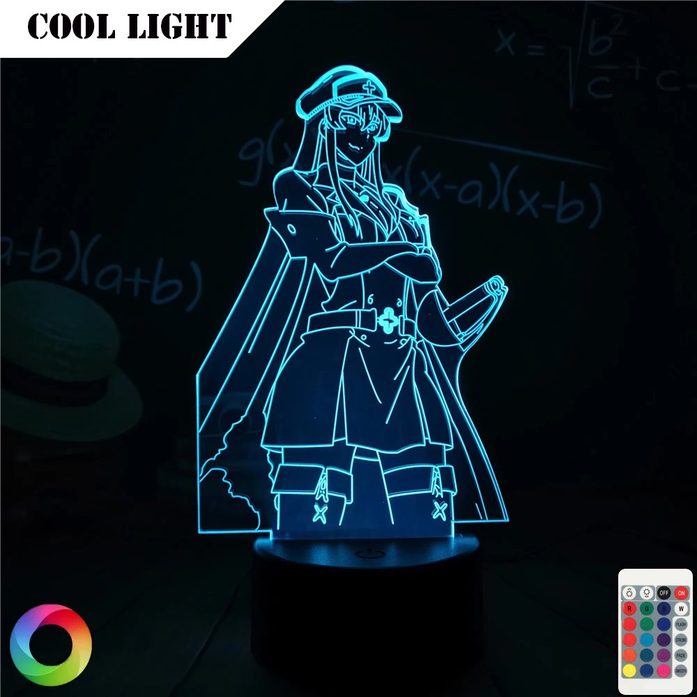 

Anime 3d Lamp Akame Ga Kill Esdeath LED Night Light for Room Decor Nightlight Birthday Gift Manga Akame Ga Kill Neon Cool Light