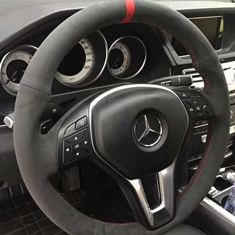 

Для Mercedes-Benz GL CLA200 ML350 C-Class E-Class E260 S-Class DIY ручная работа, черная замша
