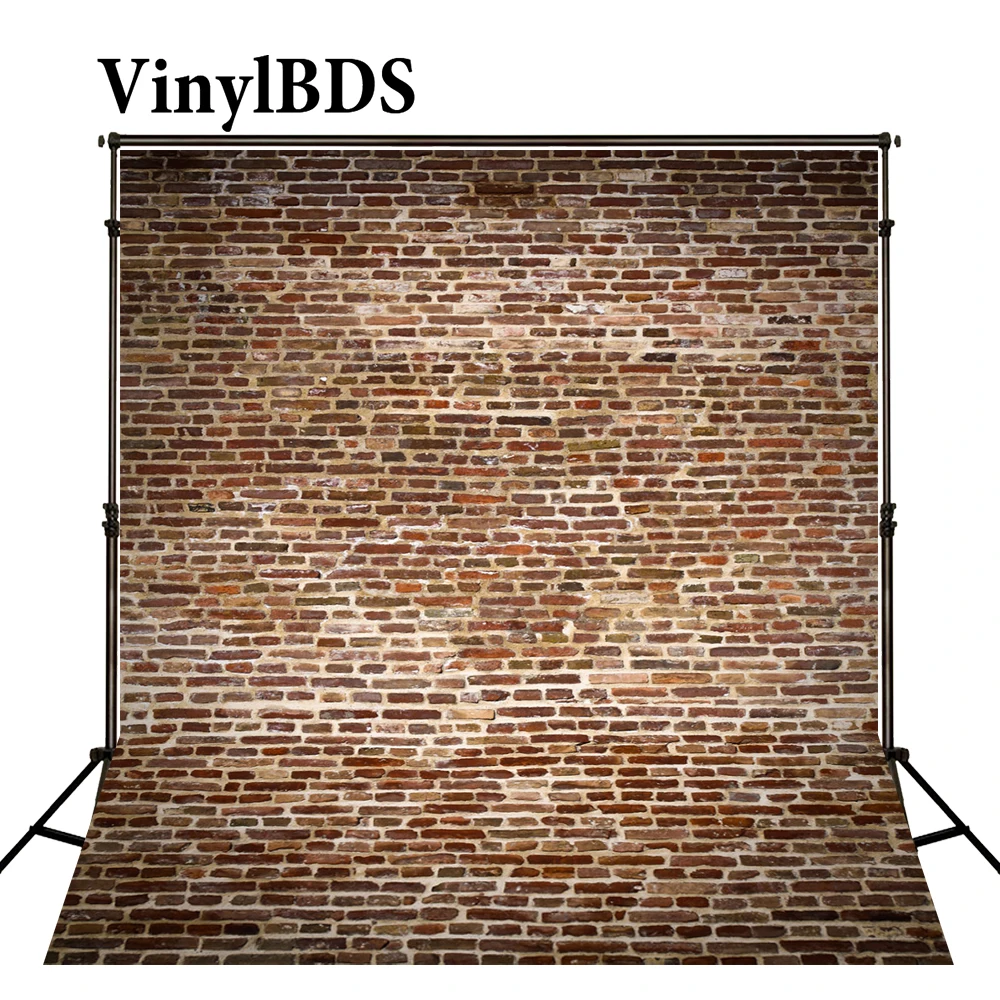 

VinylBDS Newborn Baby Backdrops Photography Brick Wall Fondo Fotografico De Estudio Retro Yellow Floor Photocall Para Bodas