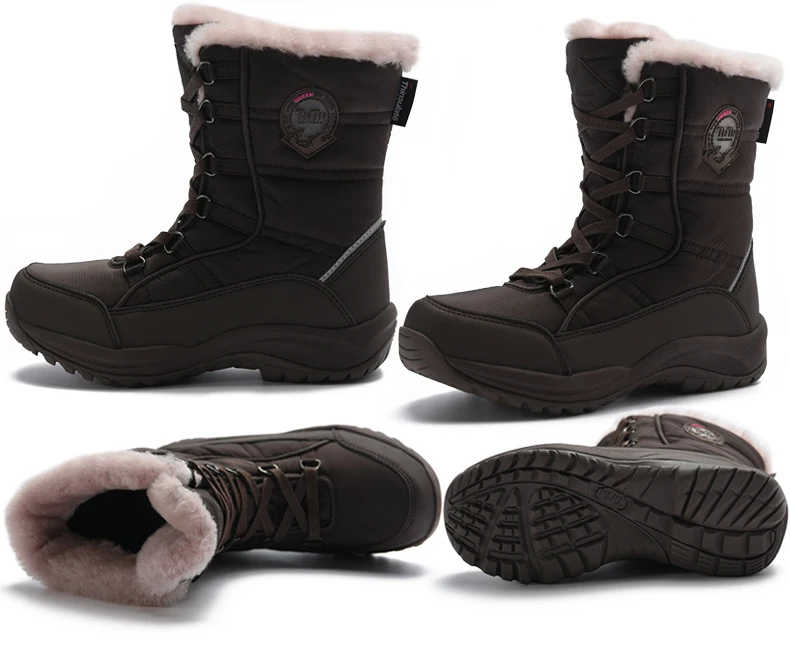 TNTN/женская уличная обувь; зимние походные ботинки; шерстяные зимние теплые бархатные женские водонепроницаемые ботинки; хлопковые ботинки для мужчин