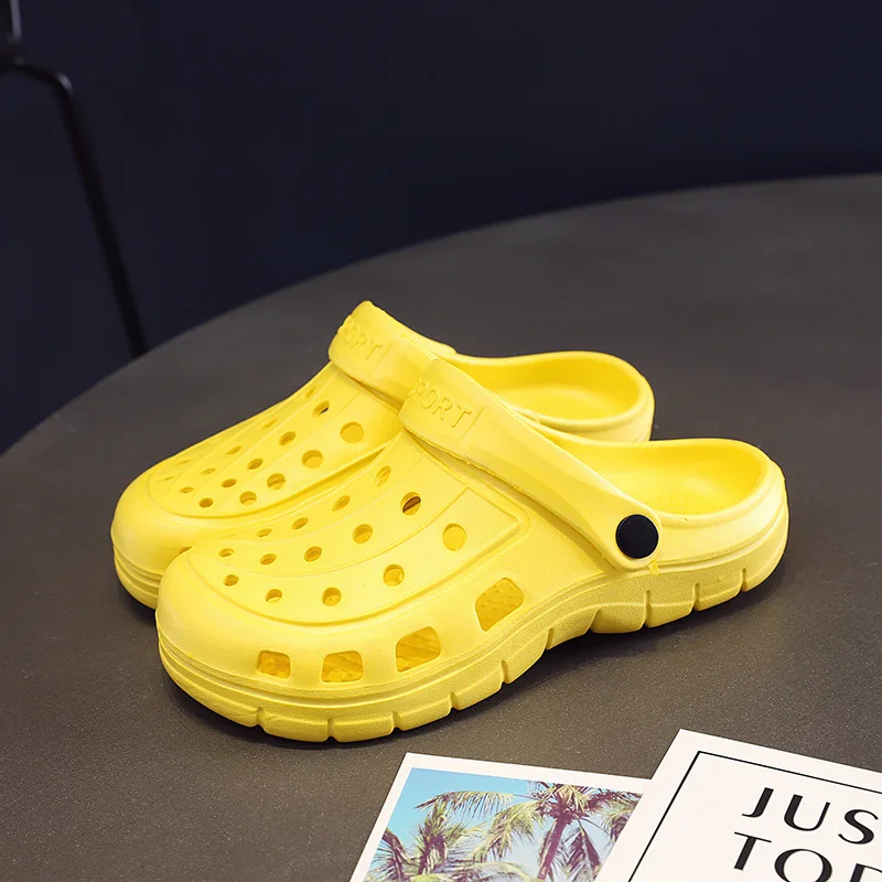 

Flat Heel Summer Non-slip Garden Outside Shoes Hole Shoes Women Beach Sandals Slippers Men Women's Men's Croc Shoe
