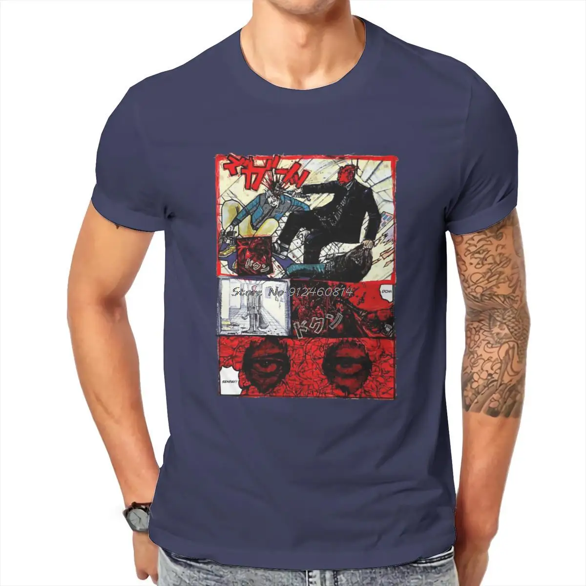 

Классическая цветная футболка Dorohedoro с японской серией манга, винтажная мужская одежда в стиле панк, топы, хлопковые футболки большого разме...